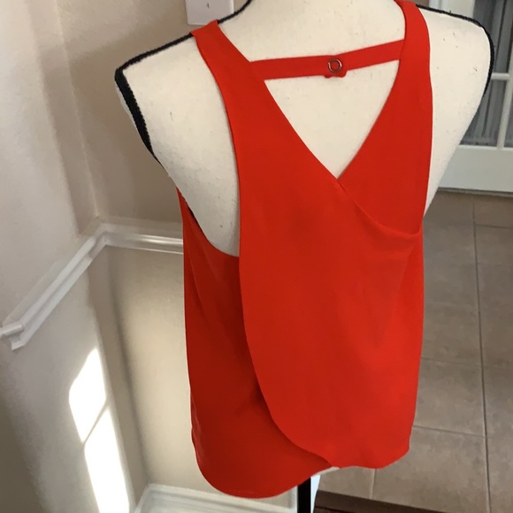 Sanctuary red chiffon tank cutout top Size S - Picture 7 of 16